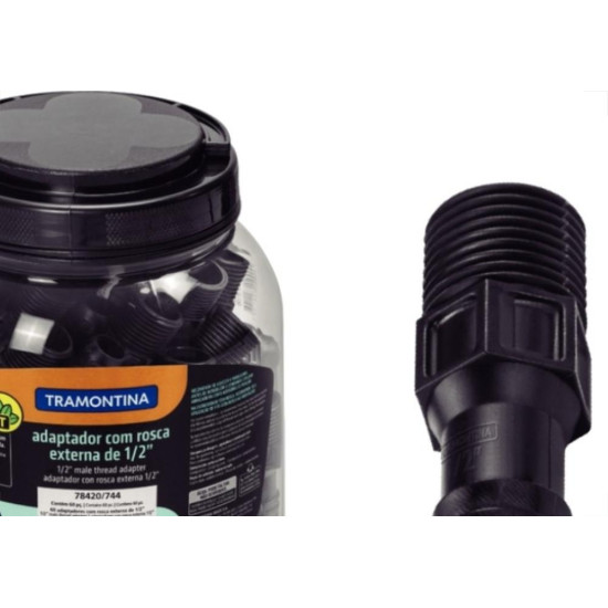 Conexao Preta Tramontina Adaptador Interno Rosca Externa 3/4'' Pote Com 55 Pecas - 78420784