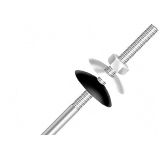 Haste Para Telha Ws 1/4'' X 400Mm Com Kit De Vedacao Pacote Com 50 Pecas Haste Para Telha Ws 1/4'' X 400Mm Com Kit De Vedacao Pacote Com 50 Pecas