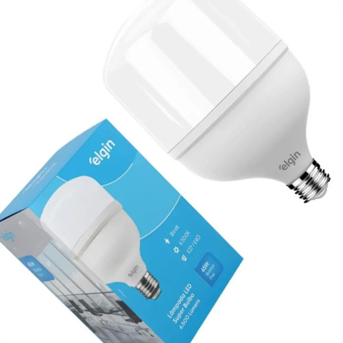 Lampada Led Alta Potencia Elgin 65W. 6.500Lm Bivolt 6500K. - E27/E40 Lampada Led Alta Potencia Elgin 65W. 6.500Lm Bivolt 6500K. - E27/E40