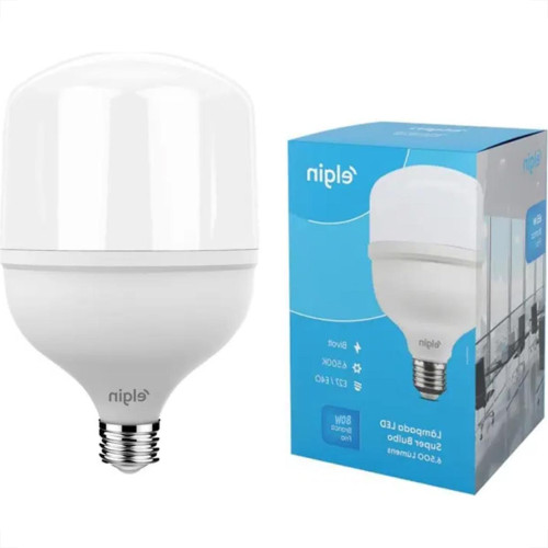 Lampada Led Alta Potencia Elgin 80W. 8.000Lm Bivolt 6500K. - E27/E40 Lampada Led Alta Potencia Elgin 80W. 8.000Lm Bivolt 6500K. - E27/E40