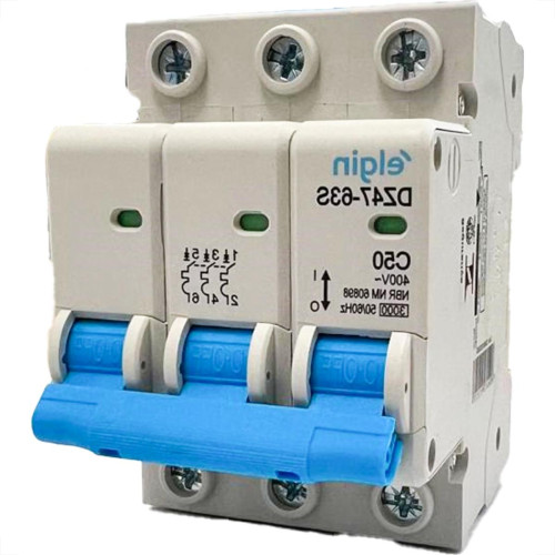 Disjuntor Elgin ''Din'' Tripolar Dz47-63S - 50A. Disjuntor Elgin ''Din'' Tripolar Dz47-63S - 50A.