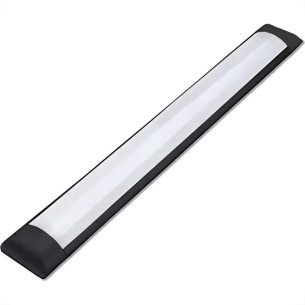 Luminaria Led Elgin Slim 18W. 6500K. Bivolt - 60Cm - 1200Lm Preta