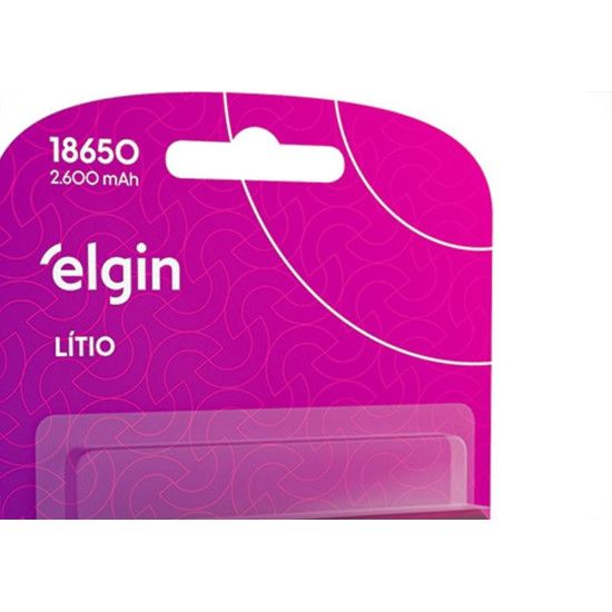 Pilha Elgin Bateria 3,7V. Litio Cromado 2600 18650 Com 1 Peca Pilha Elgin Bateria 3,7V. Litio Cromado 2600 18650 Com 1 Peca