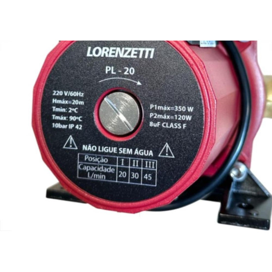 Bomba Pressurizadora Lorenzetti Pl20 - 220V. - 7541017