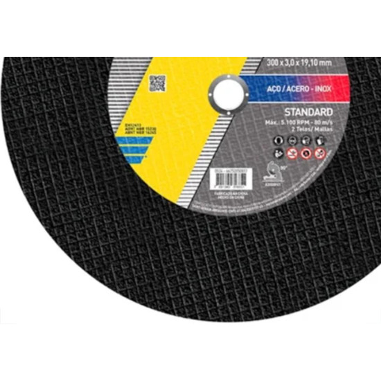 Disco Corte Ferro Norton Standard 12''X1,8''X3,4'' - 3,0Mm Disco Corte Ferro Norton Standard 12''X1,8''X3,4'' - 3,0Mm
