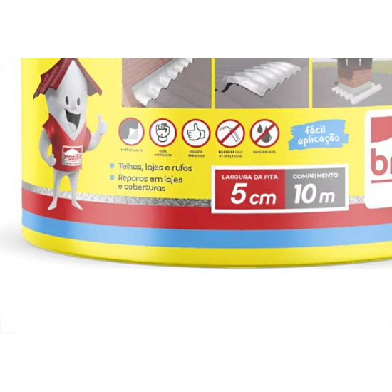 Fita Multiuso Brasilit Veda Tudo Aluminio 5Cm X 10M Fita Multiuso Brasilit Veda Tudo Aluminio 5Cm X 10M