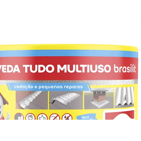 Fita Multiuso Brasilit Veda Tudo Aluminio 5Cm X 10M Fita Multiuso Brasilit Veda Tudo Aluminio 5Cm X 10M