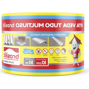 Fita Multiuso Brasilit Veda Tudo Aluminio 10Cm X 10M