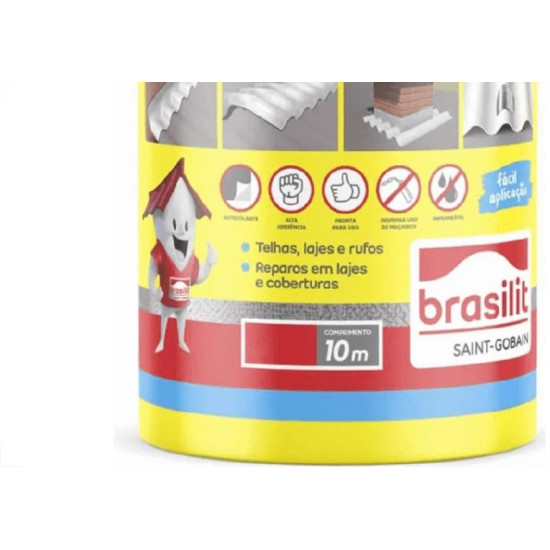 Fita Multiuso Brasilit Veda Tudo Aluminio 20Cm X 10M Fita Multiuso Brasilit Veda Tudo Aluminio 20Cm X 10M