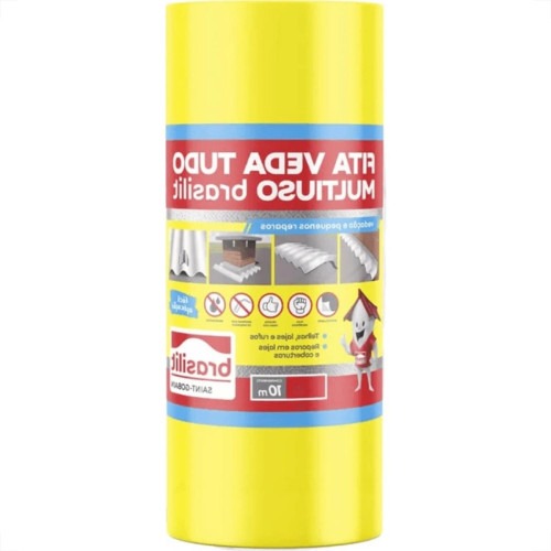Fita Multiuso Brasilit Veda Tudo Aluminio 45Cm X 10M Fita Multiuso Brasilit Veda Tudo Aluminio 45Cm X 10M