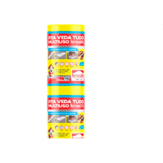 Fita Multiuso Brasilit Veda Tudo Aluminio 90Cm X 10M Fita Multiuso Brasilit Veda Tudo Aluminio 90Cm X 10M
