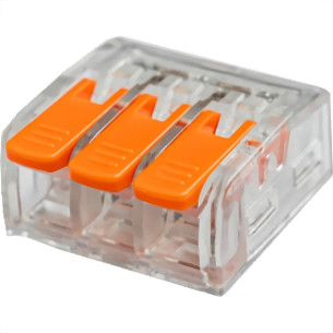 Conector Frontec Emenda 3 Polos - 4Mm - 32A. Pacote Com 20 Pecas - F32413/20