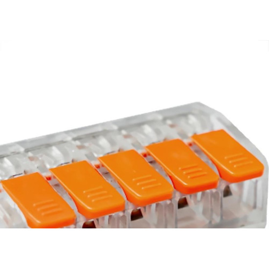 Conector Frontec Emenda 5 Polos - 4Mm - 32A. Pacote Com 5 Pecas - F32415/5 Conector Frontec Emenda 5 Polos - 4Mm - 32A. Pacote Com 5 Pecas - F32415/5