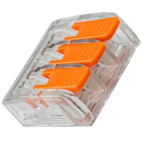 Conector Frontec Emenda 3 Polos - 6Mm - 41A. Pacote Com 30 Pecas - F41613/30 Conector Frontec Emenda 3 Polos - 6Mm - 41A. Pacote Com 30 Pecas - F41613/30