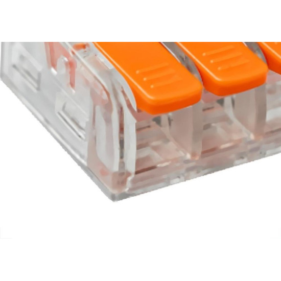 Conector Frontec Emenda 3 Polos - 4Mm - 32A. Pacote Com 50 Pecas - F32413/50