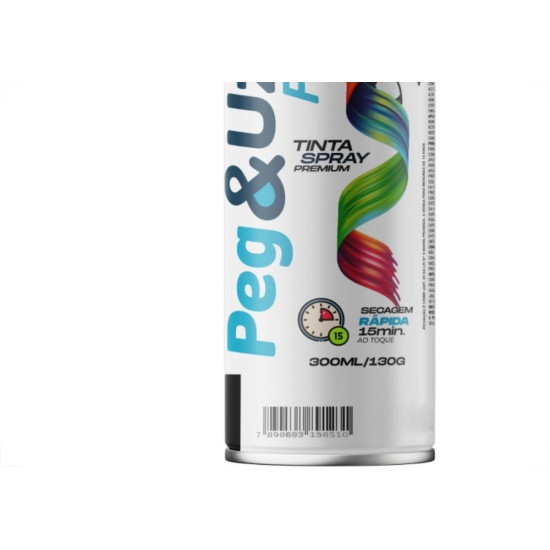Spray Peg E Uze Fast Uso Geral Cinza Medio 300Ml/130G.