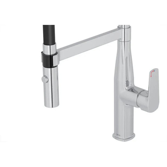 Torneira Bica Movel Pia Mesa Metal Deca Cozinha Monocomando Level Motion Cromada/Preta -2274.C.Preto Torneira Bica Movel Pia Mesa Metal Deca Cozinha Monocomando Level Motion Cromada/Preta -2274.C.Preto