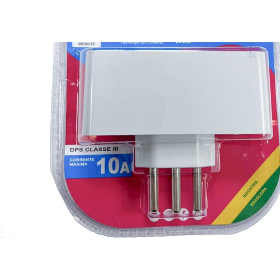 Kit C/2 - Plug Protetor De Tensao Mais - Geladeira/Freeze...