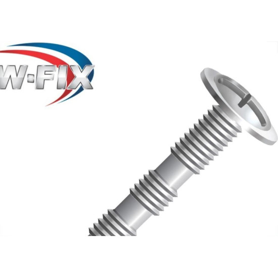 Parafuso Para Puxador Newfix Segmentado Flangeado Zincado 4X50 - 3925201 - Kit C/2 Cartelas Parafuso Para Puxador Newfix Segmentado Flangeado Zincado 4X50 - 3925201 - Kit C/2 Cartelas