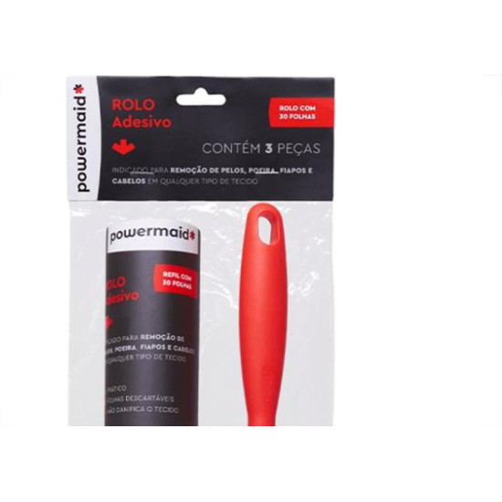 Rolo Adesivo Powermaid - Rolo Com 30 Folhas Kit Com 3 Pecas
