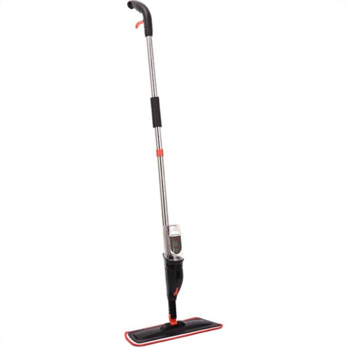 Mop Spray Powermaid Refil Microfibra Base Flexivel 360º Cabo Iox 129Cm Com Reservatorio 380Ml - Vermelho/Cinza