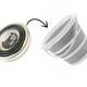 Balde Retratil Powermaid Branco/Cinza 10L Balde Retratil Powermaid Branco/Cinza 10L