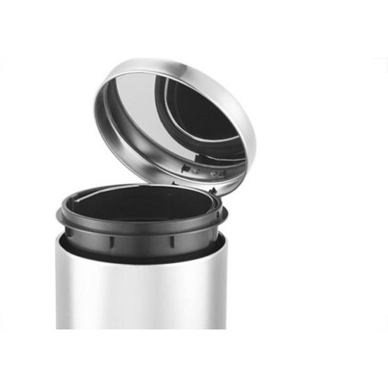 Lixeira Inox Com Pedal Redonda Powermaid 5 Litros