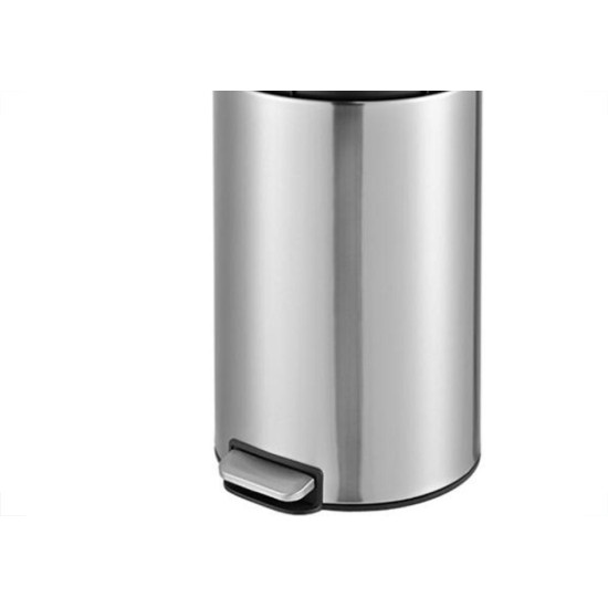 Lixeira Inox Com Pedal Slim Powermaid 5 Litros