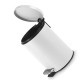 Lixeira Com Pedal Redonda Powermaid Matte 3 Litros Branca