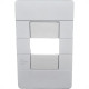 Placa Conjunto Dicompel Ritz Branca 4X2 - 1 Modulo Horizontal + Suporte - Rzb-2300/37 Placa Conjunto Dicompel Ritz Branca 4X2 - 1 Modulo Horizontal + Suporte - Rzb-2300/37