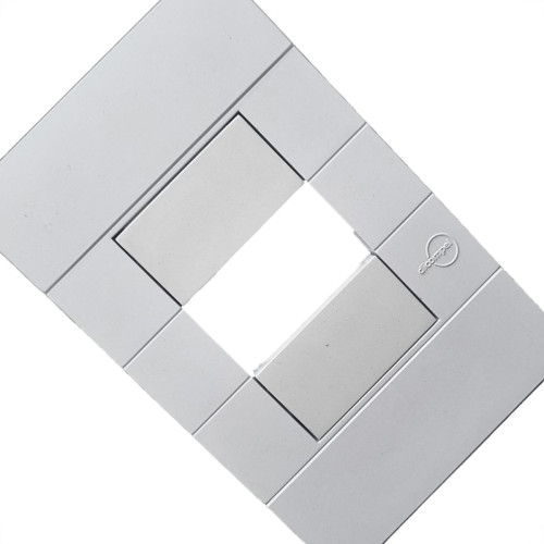 Placa Conjunto Dicompel Ritz Branca 4X2 - 1 Modulo Horizontal + Suporte - Rzb-2300/37 Placa Conjunto Dicompel Ritz Branca 4X2 - 1 Modulo Horizontal + Suporte - Rzb-2300/37