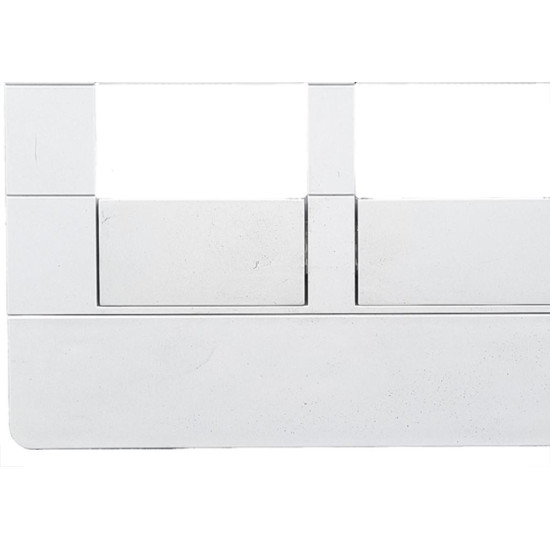 Placa Conjunto Dicompel Ritz Branca 4X4 - 2 Modulos Horizontais + Suporte - Rzb-2300/41