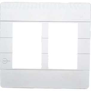 Placa Conjunto Dicompel Ritz Branca 4X4 - 6 Modulos Horizontais + Suporte - Rzb-2300/40
