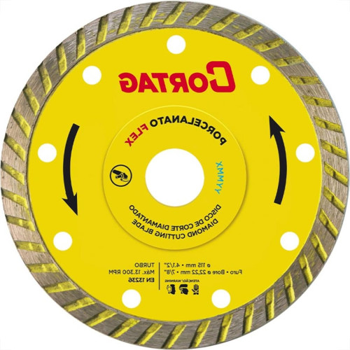 Disco Diamantado Cortag Porcelanato Turbo Flex 115Mm X 22,2Mm Para Esmerilhadeira - 61577 Disco Diamantado Cortag Porcelanato Turbo Flex 115Mm X 22,2Mm Para Esmerilhadeira - 61577