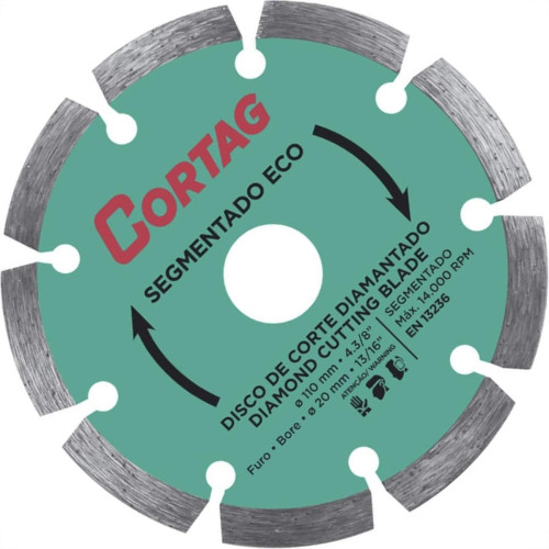 Disco Diamantado Cortag Eco 110Mm X 20Mm Segmentado - 61699 Disco Diamantado Cortag Eco 110Mm X 20Mm Segmentado - 61699