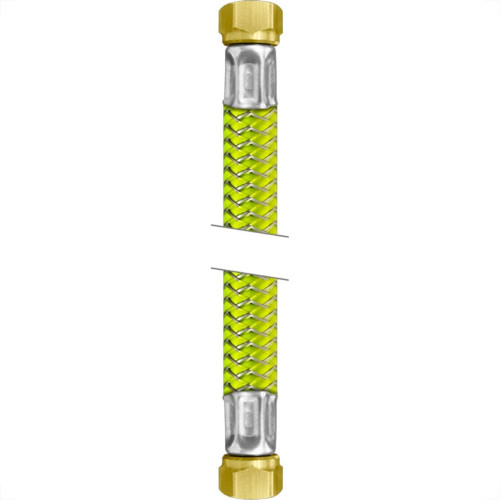 Mangueira Para Gas Malha Aco Roco 1/2'' Femea X 3/4'' Femea 30Cm Nbr14955