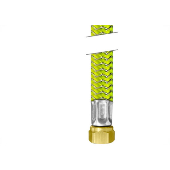 Mangueira Para Gas Malha Aco Roco 1/2'' Femea X 3/4'' Femea 30Cm Nbr14955
