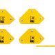 Esquadro Magnetico Eda Jogo Com 4 Pecas 2'' 5Kg - 0Ud