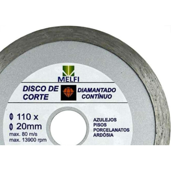 Disco Diamantado Melfi Continuo Porcelanato / Ceramica 110 X 20Mm - 10701 Disco Diamantado Melfi Continuo Porcelanato / Ceramica 110 X 20Mm - 10701