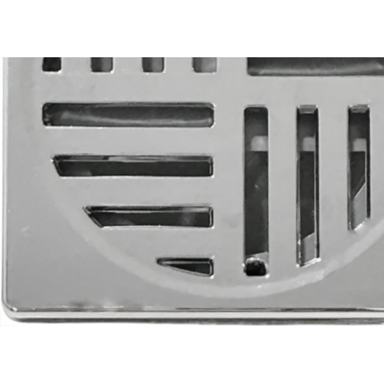 Grelha Plastica Quadrada Cromada Com Fecho Automatico Estrela 10X10Cm - 2295 Grelha Plastica Quadrada Cromada Com Fecho Automatico Estrela 10X10Cm - 2295
