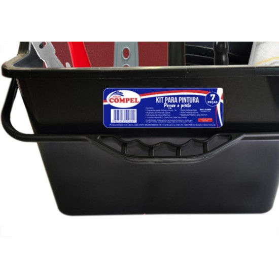 Kit Pintura Compel Com Cacamba 7 Pecas Pegue E Pinte - 0.969