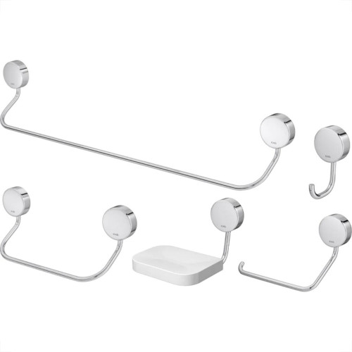 Acessorio Wc Deca Net Kit Com 5 Pecas Cromado - 2000.C01