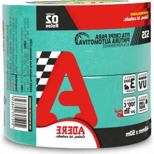 Fita Crepe Adere Verde Para Pintura Automotiva 525 - 48Mm X 50M - Kit C/2 Pecas