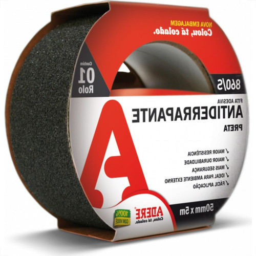 Fita Antiderrapante Adere Preta 860S 50Mm X 5M