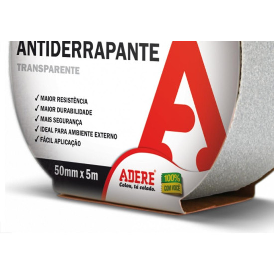 Fita Antiderrapante Adere Transparente 865S 50Mm X 5M