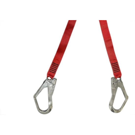 Talabarte ''Y'' Ultra Safe - Rosso Corax Com Mosquetao + Absorvedor De Energia 1,30M