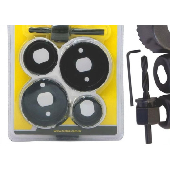 Serra Copo Jogo Fertak Aco Carbono Com 6 Pecas 1.1/4''A 2.1/8'' - 2902