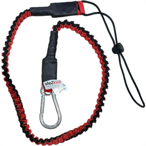 Cabo Elastico De Seguranca 1,20M Com Mosquetao Corax Para Ferramentas - Ts-Te2M-20