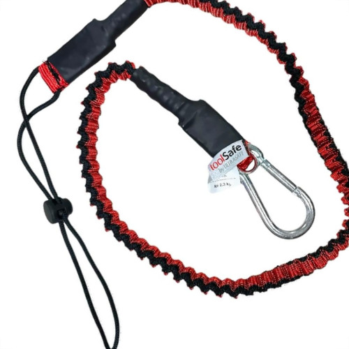 Cabo Elastico De Seguranca 1,20M Com Mosquetao Corax Para Ferramentas - Ts-Te2M-20