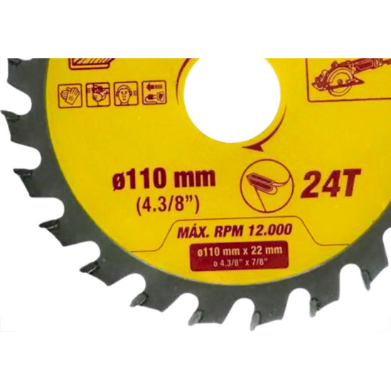 Serra Circular Widea Starrett 4.3/8''X 24 Dentes - Ccs110-24Bw